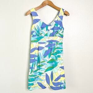 Vintage Tori Richard Cotton Lawn Graphic Sleeveless Mini Dress women’s size 6
